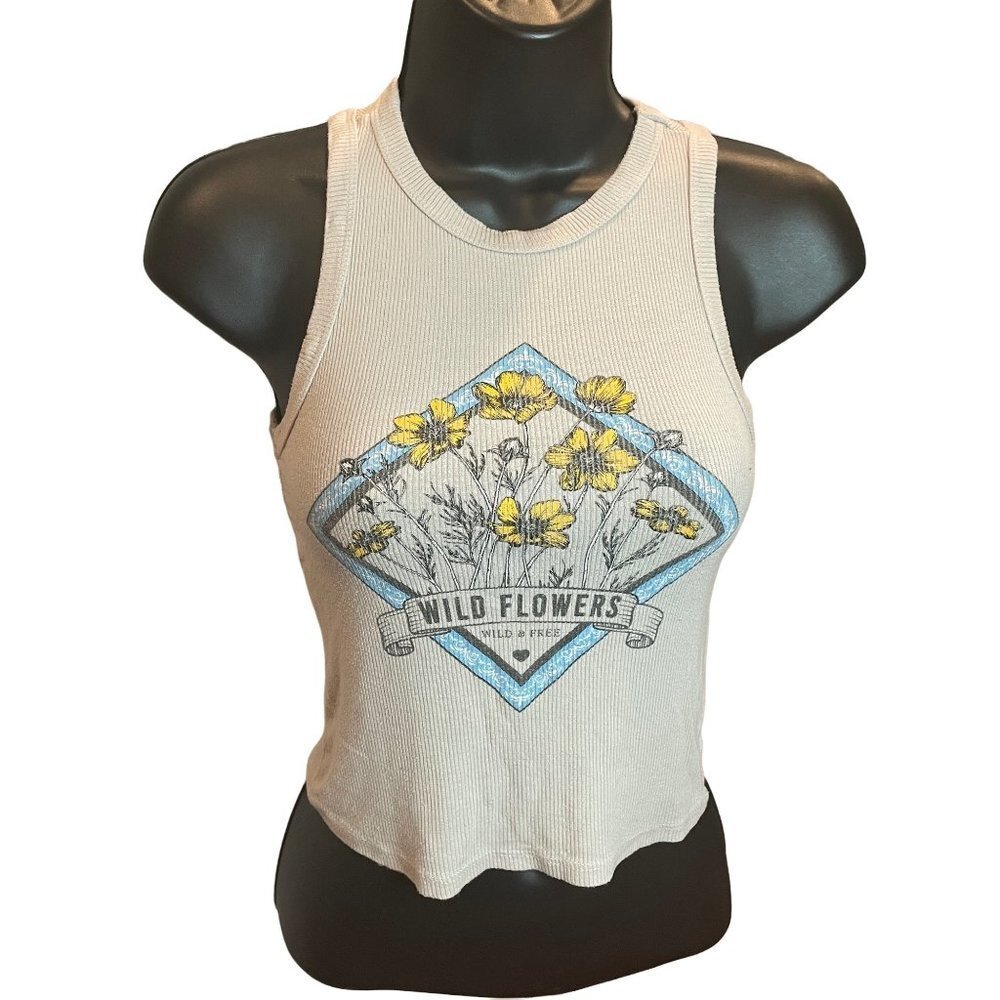 American Rebel Cropped Sleeveless Baby Doll T-Shirt Sz XS